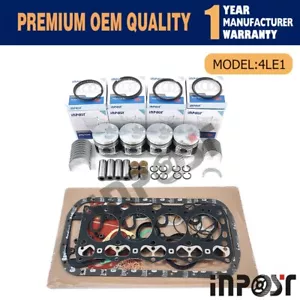 4LE1 Engine Rebuild Kit For Isuzu STD Piston Liner Bearing Gasket Repair Set - Picture 1 of 5