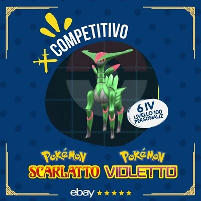 Fogliaferrea Virizion Paradosso 6 IV Competitivo Pokémon Scarlatto Violetto 🟠🟣 - Immagine 1 di 4