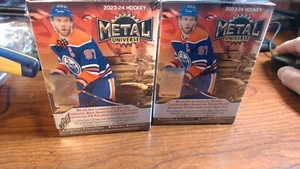 LOTE DE 2 CAJAS / 2023-24 Metal Universe Hockey Caja Bláster Sellada de Fábrica! BEDARD? - Imagen 1 de 3