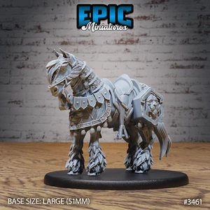 6K Resin 32mm Epic Miniatures Legendary Horse Mount (Large) for D&D, Role-Play - Picture 1 of 2