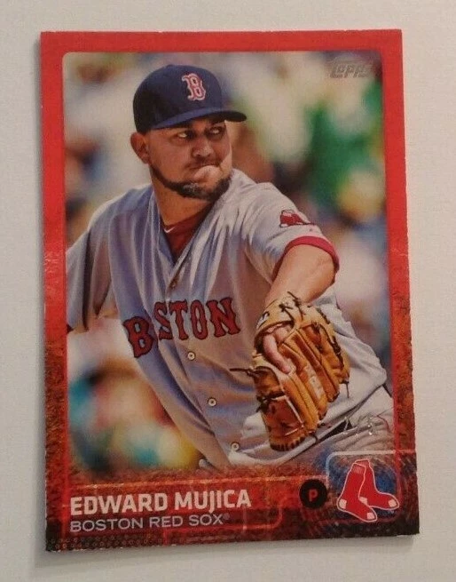 2015 Topps MINI Online Exclusive EDWARD MUJICA RED #2/5 MADE Red Sox #131 - Image 1 of 1