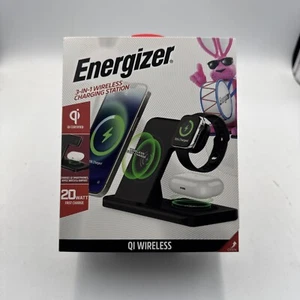 Energizer ENG-QIM02BK 3-in-1 Wireless Charging Station QI Wireless - NEW - Photo 1 sur 11