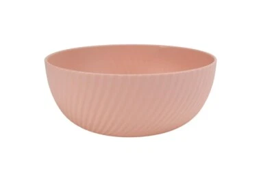 Set of 4 | MAINSTAYS Plastic 38oz Cereal Bowls, Round Textured BPA Free • Pink - Image 1 of 4