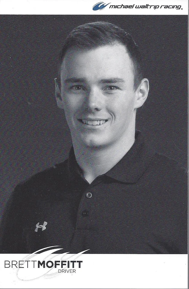 2015 BRETT MOFFITT "MICHAEL WALTRIP RACING" NASCAR SPRINT CUP POSTCARD - Image 1 of 1