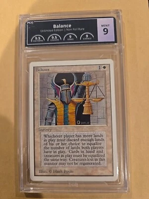 Magic: The Gathering 1993 BALANCE Unlimited Edition Rare  * PCG MINT 9 * - Image 1 of 2