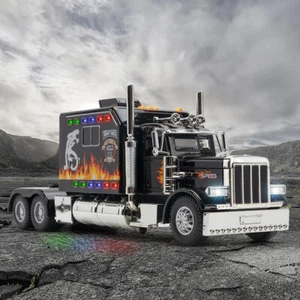1/24 Peterbilt Heavy Truck 389 Diecast Model Toy Car Collectible Sound Light Toy - Picture 1 of 10