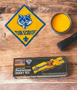 Official Cub Scout Grand Prix Pinewood Derby Race Car Kit 1996 75th Anniversary - Picture 1 of 4