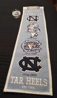 North Carolina Heritage Banner 32 x 8" Real Wool & Paper Weight - Image 1 of 4
