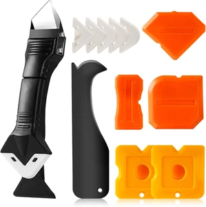 3 in 1 Silicone Caulking Tools(Stainless Steelhead), 12Pack, Caulk Remover Tool - Picture 1 of 6