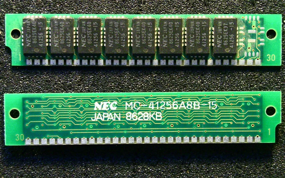 3 Stück SIMM RAM NEC 256Kx8 150NS RAM#50 - Bild 1 von 1