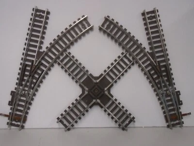 ORIGINAL AMERICAN FLYER S SCALE PIKE MASTER RIGHT & LEFT SWITCHS & 90 DEGREE XIN - Image 1 of 3