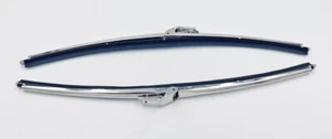 66-69 GM Chevelle GTO 15" Windshield Wiper Arm Blades Brushed Stainless Refills - Picture 1 of 1