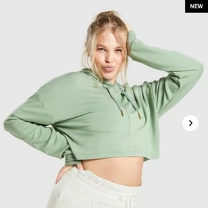 Gymshark Whitney Simmons V2 Crop Recovery Hoodie Moss Green Women's XS - Picture 1 of 8