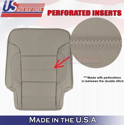 2015 2016 2017 For GMC Yukon Denali 2nd Row Driver Top Leather Seat Cover Tan - Image 1 of 4