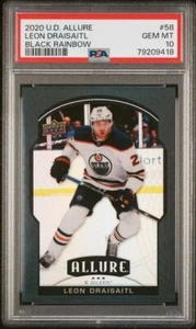 2020 Upper Deck Allure 58 Leon Draisaitl Black Rainbow PSA 10 *POP 2* - Picture 1 of 2
