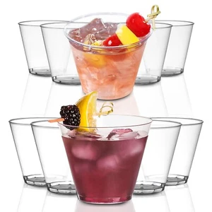 Crystal Clear Disposable Plastic Party Cups Heavy Duty Tumblers Drinkware 500pcs - Picture 1 of 12