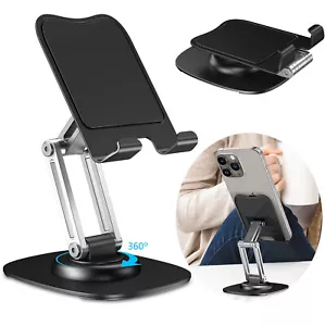 Foldable Tablet Phone Holder Durable Desk Stand Mount Base for iPhone Smartphone - Picture 1 of 13