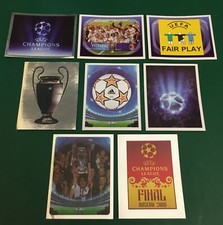 SET OF 8 FIGURE STICKERS SOCCER PANINI CHAMPIONS LEAGUE 2007-08 BADGE 