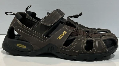Sandalias Teva Para Hombres 11 Marrón Forebay Pescador Deporte Caminar Senderismo Shoc Pad Zapatos Foto 1 de 4