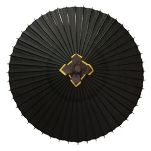 Paraguas hechos a medida para la lluvia impermeables japoneses Wagasa negros 76 cm - Imagen 1 de 2