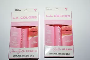 L.A COLORS Shea Butter Lip Balm C69177 Sheer Pink Lot of 2 In Box - Picture 1 of 2