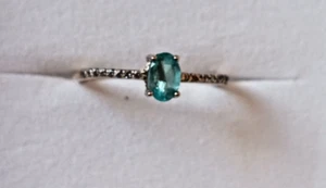 Sterling Silver 925 Vintage Ring with Grandidierite and Zircon Stones size O 1/2 - Picture 1 of 6