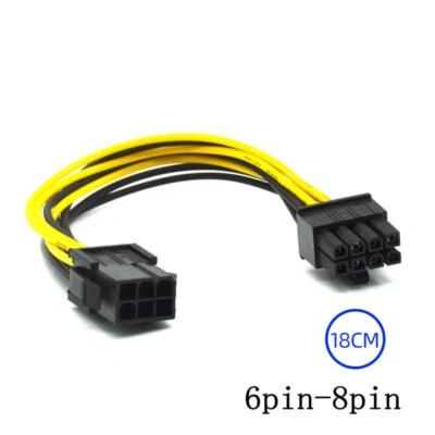18cm 6Pin auf 8Pin PCIE PCI Express Adapter StromKabel Grafikkarte Stromkabel - Bild 1 von 4