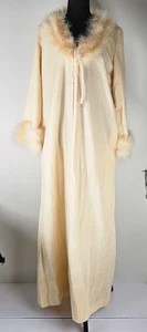 Raro VERDADERO VINTAGE AÑOS 60 Original LORI TILL Abrigo Bata Borde Piel Cremallera Talon  - Imagen 1 de 21