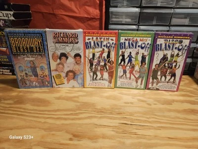 Richard Simmons Latin, Mega Mix, Disco, Broadway Blast Off, Silver Foxes VHS NEW - Image 1 of 4