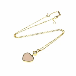 AUTH CHOPARD HAPPY DIAMOND NECKLACE HEART 18K ROSE GOLD 797482 WOMEN'S JEWELRY - Picture 1 of 10