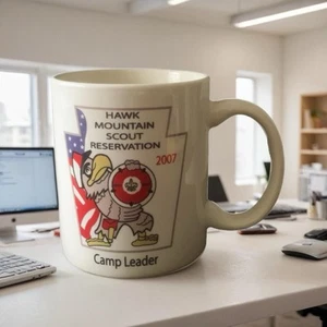 Vintage Boy Scouts Hawk Mountain 2007 Scout Reservation Camp Leader Mug BSA - Picture 1 of 8