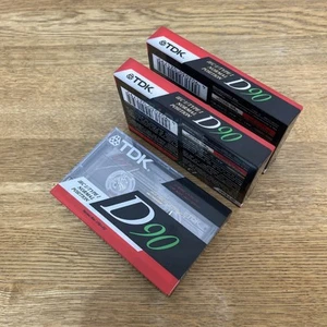 3 X TDK D-90ES Audio Tape Cassette Normal Positon Vintage - New/Sealed - Picture 1 of 7