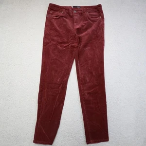 Kut From The Kloth Pants Womens 14 Red Corduroy Diana Skinny Stretch Casual - Picture 1 of 15