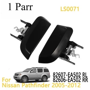 2x Manijas de puerta exterior negras traseras izquierda / derecha para Nissan Pathfinder 2005-2012 - Imagen 1 de 7