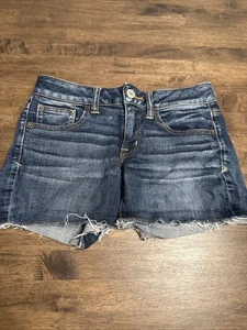 Pantalones Cortos American Eagle AE Súper Elásticos Talla 2 Denim Oscuro - Imagen 1 de 11