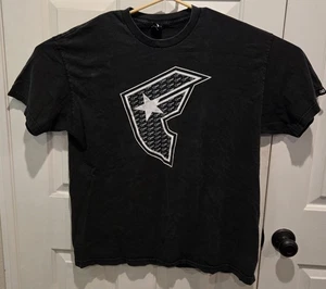 Vintage Y2K FAMOUS STARS AND STRAPS BLACK FADED F STRIPES T-SHIRT Size XL - Bild 1 von 6