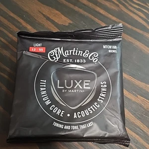 New! Martin MTCN160 Titanium Core Acoustic Guitar Strings - Light (.012-.055) - Picture 1 of 6