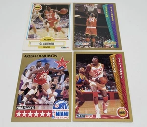 Akeem Olajuwon LOT Four (4) Houston Rocket Center NBA Basketball Card's - Picture 1 of 6
