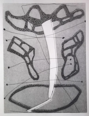 PIDDER AUBERGER - Clichee verre 30 (1993). Handsigniert, Griffelkunst Edition. - Bild 1 von 4