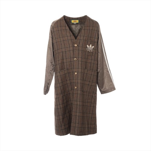 Gucci x Adidas cappotto lana 44 uomo marrone 710398