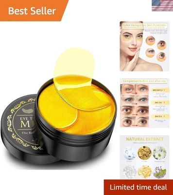 24K золото под глаза пластыри для пухлых глаз, темные круги, мешки и морщины, 60... - Изображение 1 из 4