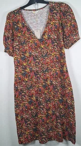 Boden Floral Multicoloured Summer 100% Cotton Dress, UK 10L, New - Picture 1 of 8
