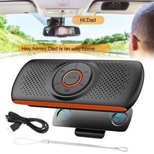 Wireless Bluetooth Car Speaker Phone Hands-free MP3 Kit Sun Visor Clip Drive UK - Picture 1 of 12