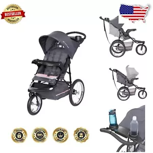 Convenient Dash Pink Jogging Stroller with Parent & Child Trays for On-the-Go - Picture 1 of 12