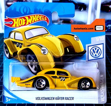 HOT WHEELS VOLKSWAGEN KAFER RACER MOONEYES GOOD YEAR YELLOW SHORT CARD 2019