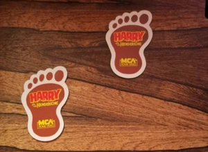Harry and the Hendersons movie 2 pc bigfoot promo footprint fridge magnets 1987 - Picture 1 of 2