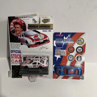 1/64 Road Champs #21 Morgan Shepherd + Action Dale Jarrett Air Force Car - Image 1 of 4