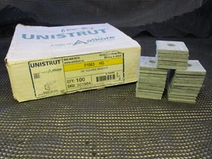 (LOT OF 25) UNISTRUT P1063-HG HOT DIPPED GALANIZED 3/8" SQUARE WASHER - Picture 1 of 4