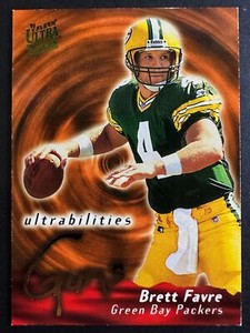 Brett Favre 1995 Fleer Ultra Ultrabilities Football Card Green Bay Packers #9