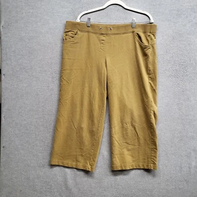 J Jill Women Pants Large Petite Brown Cropped French Terry READ - Image 1 of 4